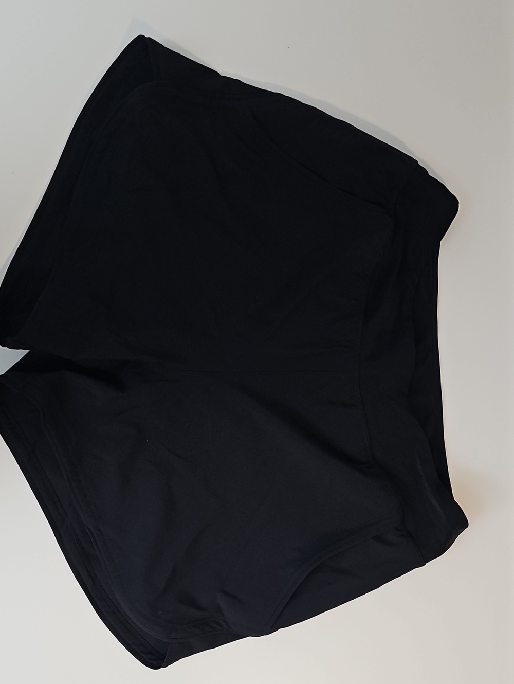Lands' End Women's M Solid Black Swim Shorts with Built-in Briefs and Pockets